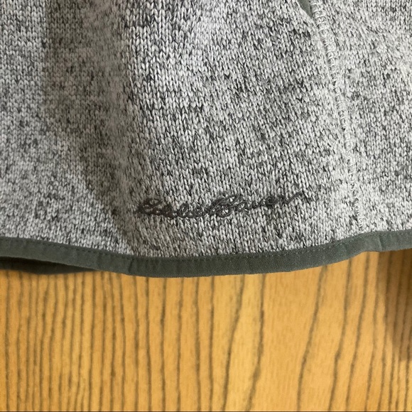 Eddie Bauer Fleece V-Neck Pullover Blue Gray - Picture 6 of 9
